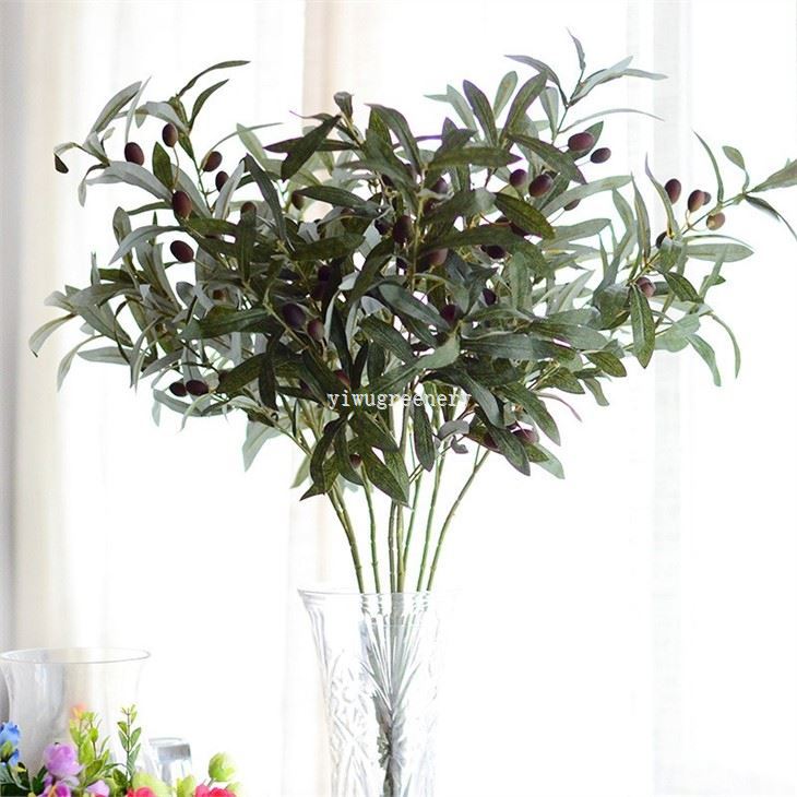 Faux olive branch stem